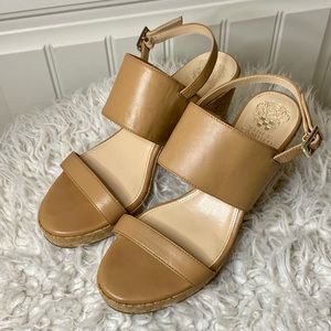 Vince Camuto Ansel Tan Strappy Wedge Sandel